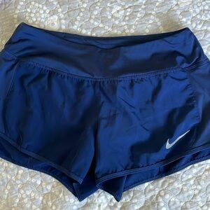 Nike Dri-Fit Women’s Running Athletic Shorts Size Small Dark Blue